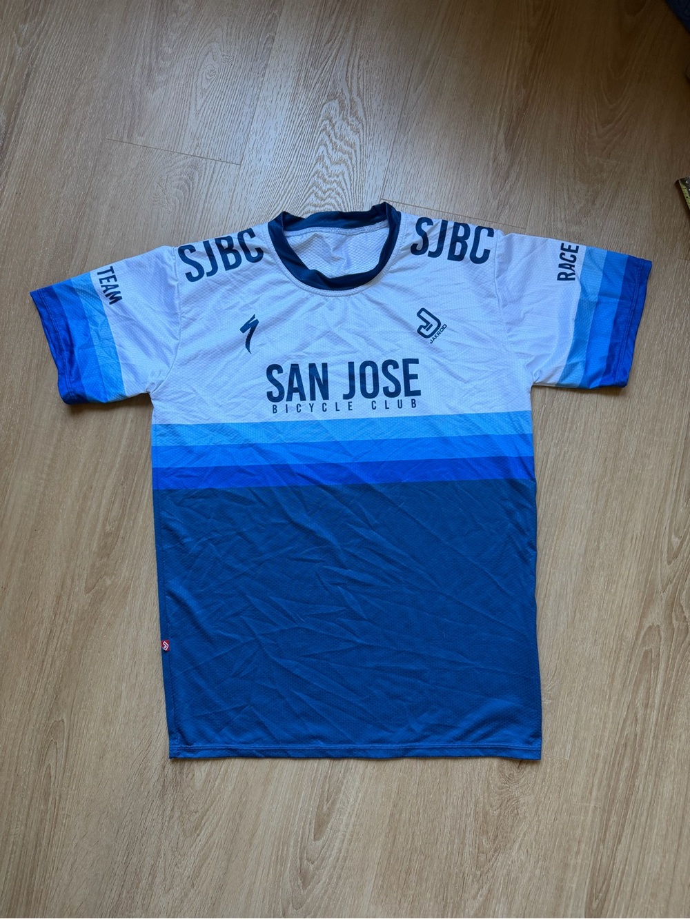 Kids Blue Gradient Cycling Jersey